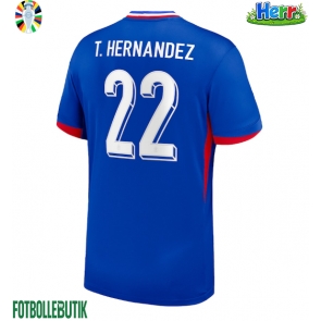 Frankrike Theo Hernandez #22 Hemmatröja EM 2024 Kortärmad
